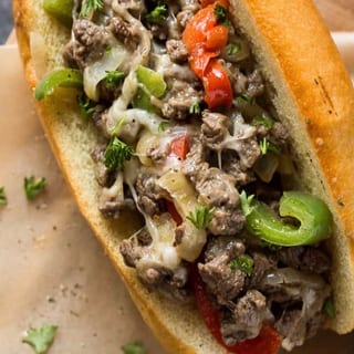 Cheesesteak with Pepper and Onions
